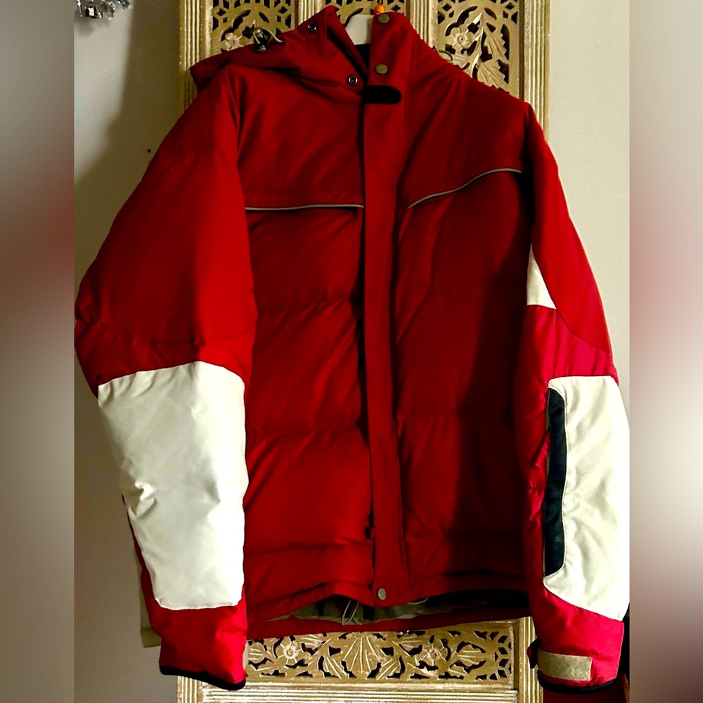 Rossignol MEN'S SKI JACKET Athletic Mountain Slope Warm Winter Jacket Down Red